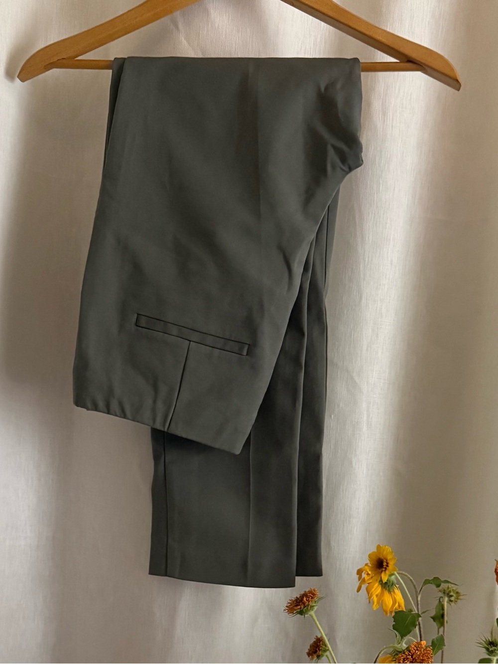 NWT J.Jill Pull On Ankle Pants 6 Peat Moss Green Tencel Stretch Slim Fall